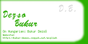 dezso bukur business card